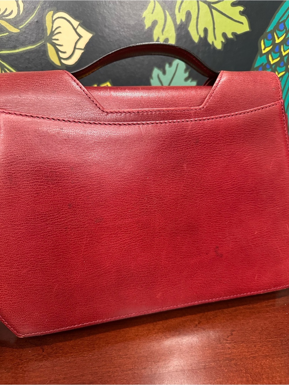 Vintage Bally Burgundy Leather Top Handle Bag - Picture 7 of 14